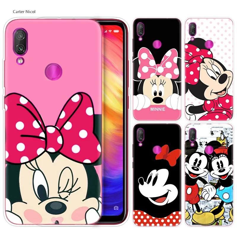 

Silicone Case for Xiaomi Redmi Note 7 6 5 Plus Mi A2 8 Lite Pro Prime Play Phone Cases Cover Minnie Mouse Girls Cute
