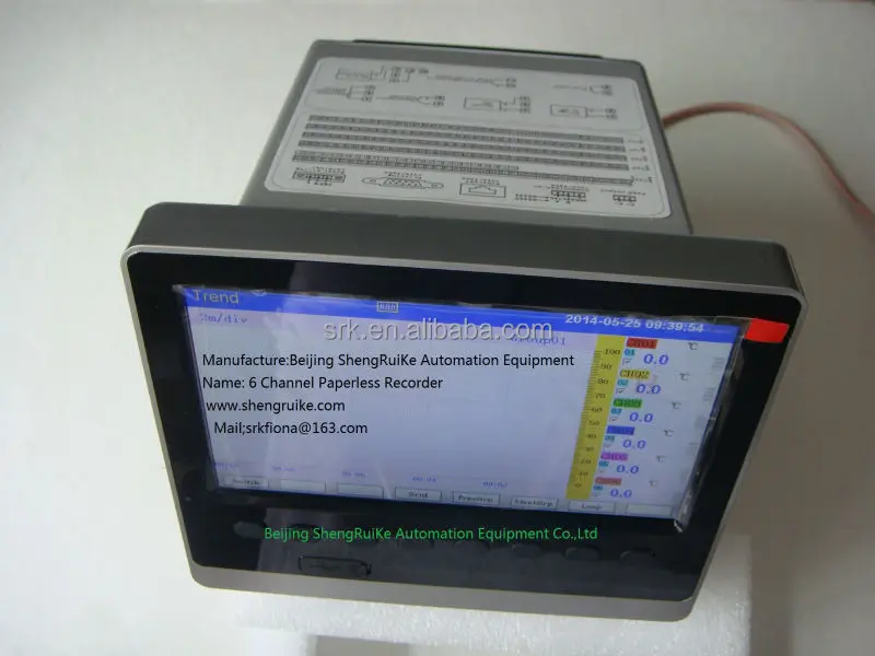 

English Menu 8 Channel Paperless Recorder RS232 Communication Universal Input 220VAC