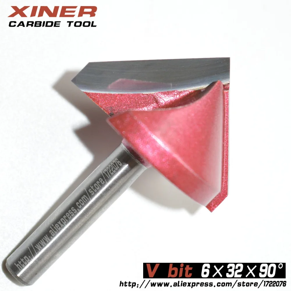 

6mm*22/32mm*60/90/120/150degree,Freeshipping,CNC Solid Carbide Milling Cutter,3D V bit,woodworking tool,MDF,PVC,acrylic