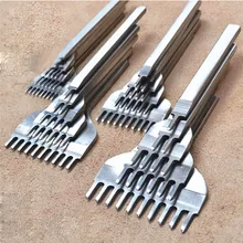 Новое качество 1 Набор кожаных инструментов для рукоделия дыроколы для шитья 1 2 4 6 зубец 5 мм инструмент для кожаных отверстий