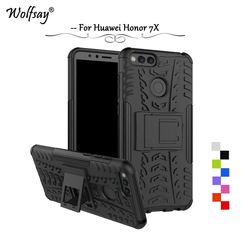 For Huawei Honor 7X Case Shockproof Armor Rubber Hard Back Phone Protective Cover |