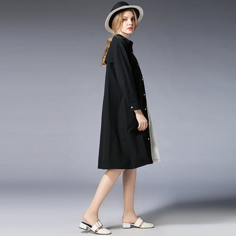 CHICEVER Print Long Feminine Blouse Lapel Batwing Sleeve Loose Women's Shirt Mesh Patchwork Vintage Clothes Top 2018 Spring New