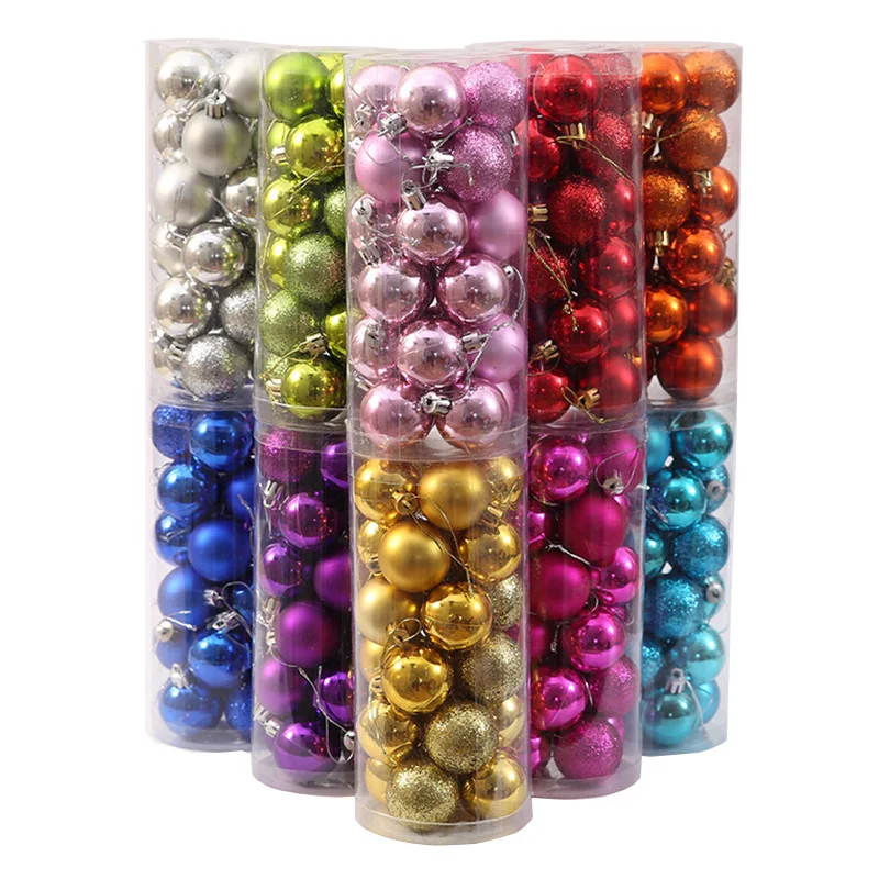 

24pcs/Pack Christmas Tree Decoration Diameter 3CM Or 4 CM Christmas Balls Navidad Decorations Gift Natal Christmas Ornament