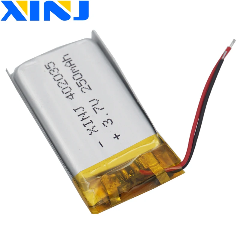 Литий полимерный аккумулятор XINJ 2 шт. 3 7 В 330 мА · ч 502035 2pin JST 1 0/1 25/1 5/2 0/2 54 мм для MP3 GPS