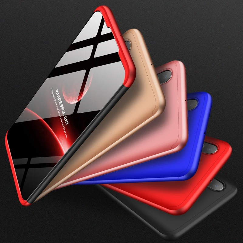 3 in 1 Hard Case For Samsung Galaxy A60 Phone Case Full Protection Ultra Slim Matte PC Back Cover For Samsung A60 Shockproof