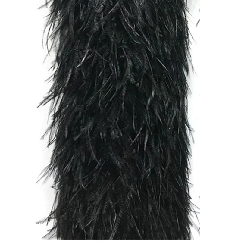 2 м/лот белый черный(1Ply 3Ply 5Ply 10Ply 20Ply) утолщенный боа из страусиных перьев отделка юбки свадебные украшения перья для рукоделия