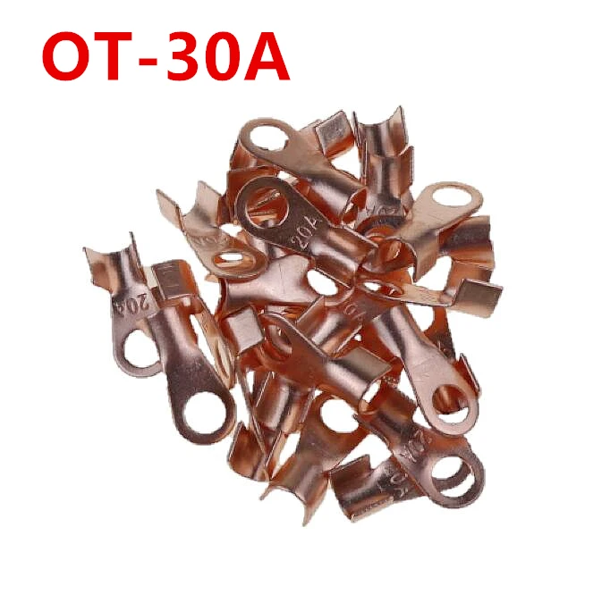 

10Pcs OT-30A Copper Lug Cable Connector Terminal Crimping 2.5-6mm2 Cable Wire
