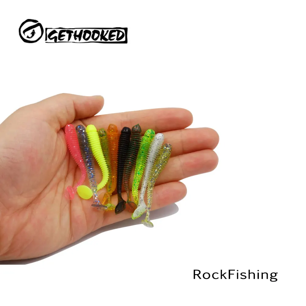 

Soft Lure 10pcs 5cm~5.5cm For Artificial Bait Japan Shad Fly Fishing Silicon Rubber Fish Peche Paddle Tail Fishing Lure