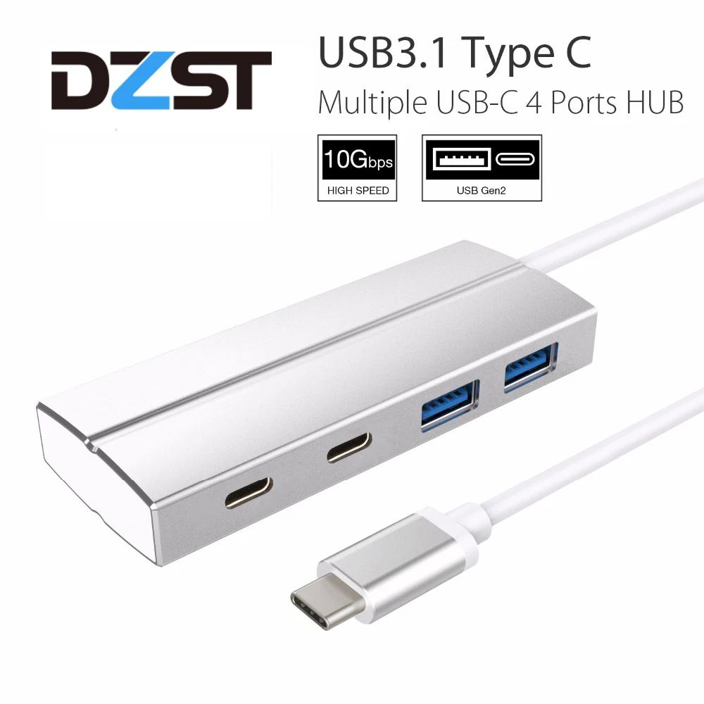 DZLST USB C концентратор адаптер питания USB 3,0 зарядка USB 3,1 Gen2 SuperSpeed 10 Гбит/с передача данных для Macbook USB C док-станция