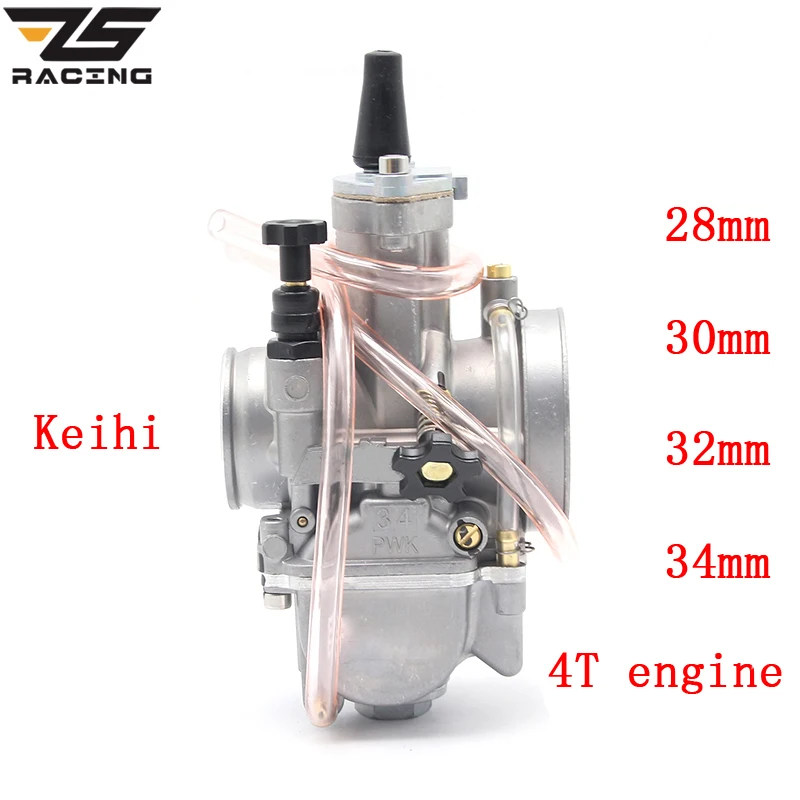 

ZS Racing 28mm 30mm 32mm 34mm New Motorcycle 4T Engine Keihi Carburetor Carburador With Power Jet For Motocross Racing motor