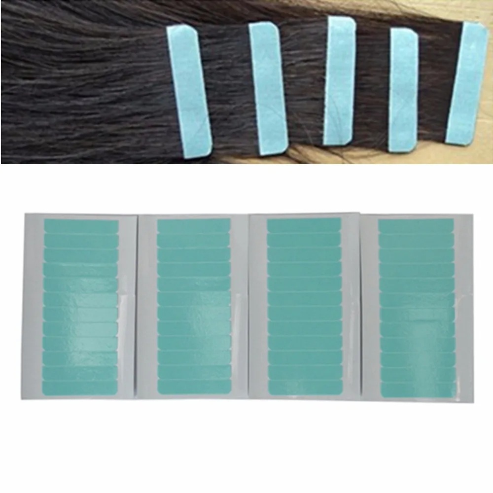 5Sheets/60Pcs Hair Tape Adhesive Glue 4cm*0.8cm Double Side Tape Waterproof For Lace Wig Hair Extension Tool Adhesives
