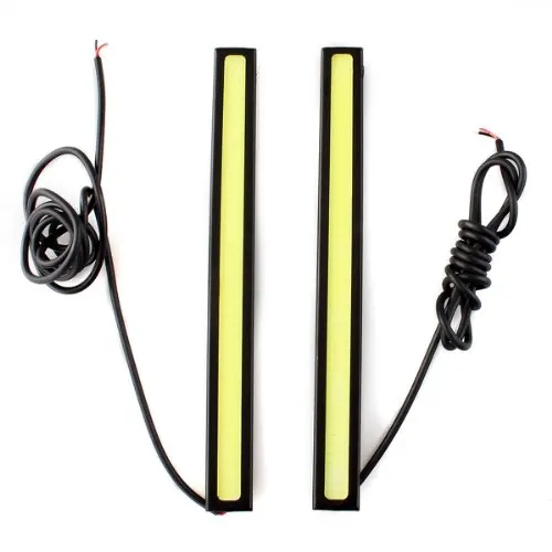 2x5 Вт светодиодный COB Светодиодный лампа светильник Дневной светильник белый AC/DC 12V для автомобиля