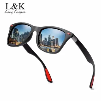 

Long Keeper Brand Driving Men Women Classic Retro Rivet Polarized Sunglasses Lighter Design Square Frame 100% UV Protection