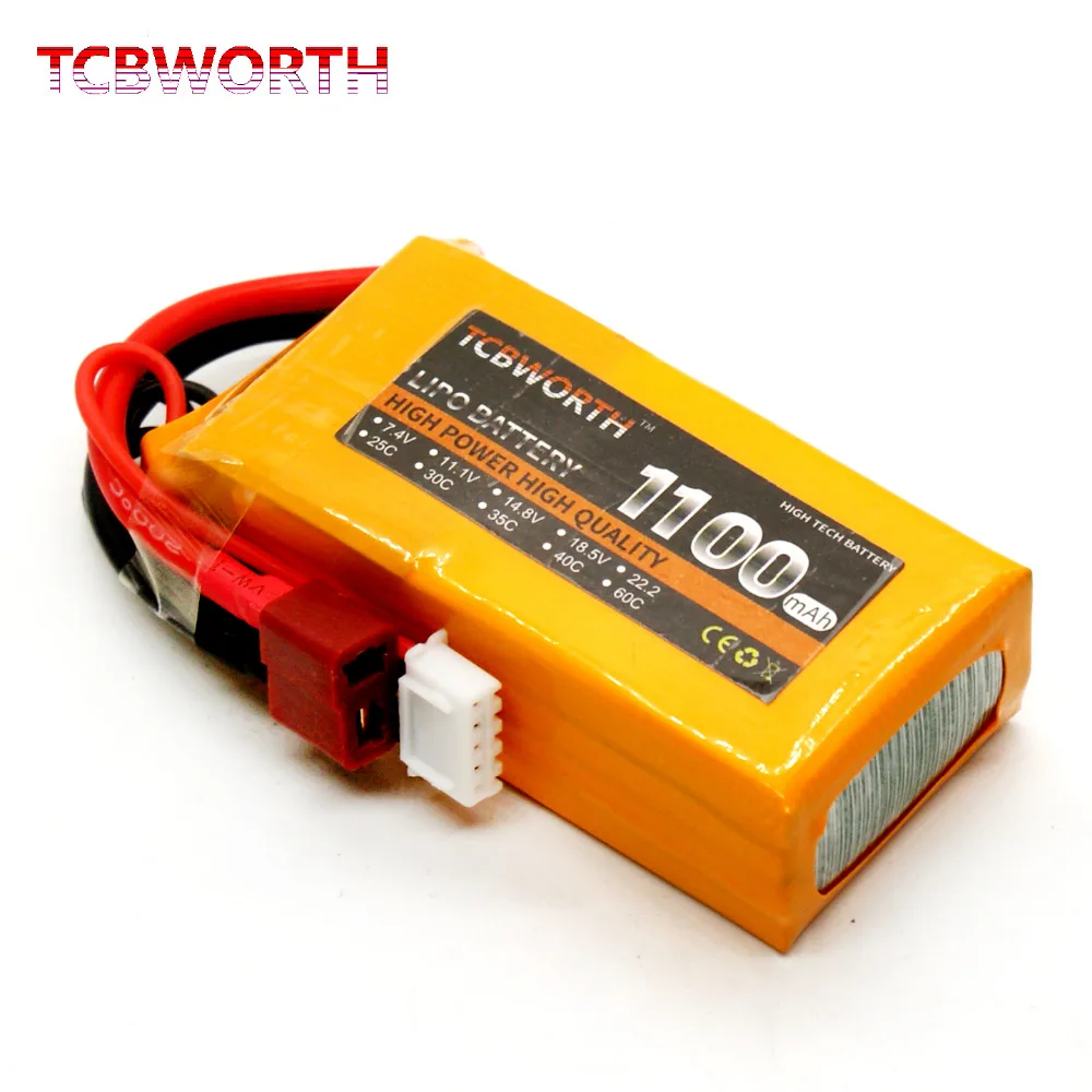 4S RC LiPo аккумулятор 14 8 в 1100 мАч 30C Burst 60C для радиоуправляемого вертолета самолета