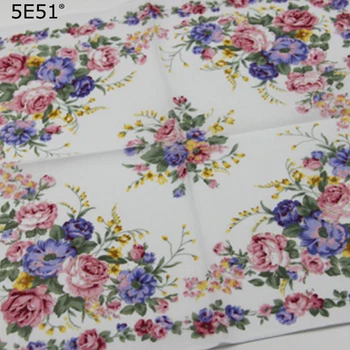 

Women handkerchief cotton 100% /granny chic shivering printed 43cm/Many Uses