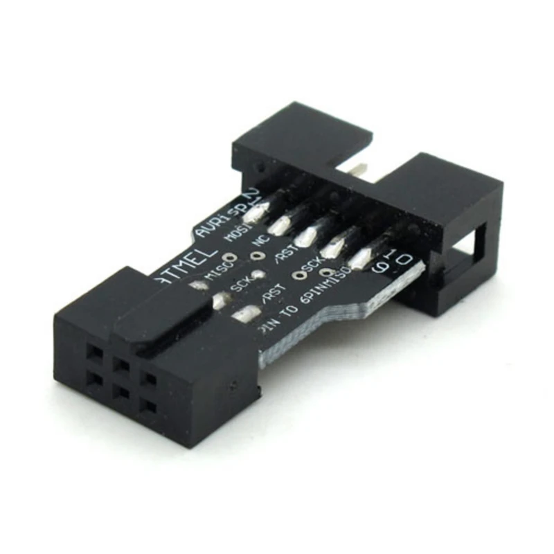 

10 Pin to Standard 6 Pin Adapter Board For ATMEL AVRISP USBASP STK500