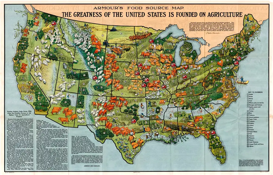Armour's Food Source Map makes the case that meat p