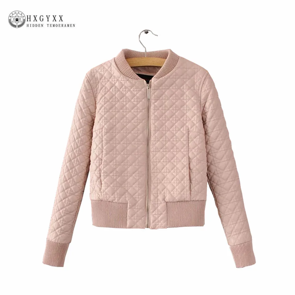 

Faux Sheepskin Coat PU Leather Jacket Women 2019 Winter Short Bomber Padded Cardigan Solid Warm Zipper Basic Outerwear OK360