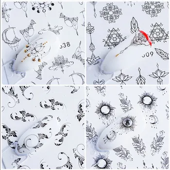 

40 Pcs Nail Art DIY Water Transfer Sticker Flower Decals Manicure Decor Tips 88