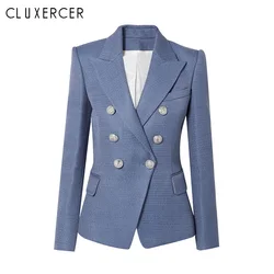 Blazer Women Spring 2019 New Casual Double Breasted Pocket Women Office Jackets Elegant Long Sleeve Button Blazer Outerwear Blazer Women Spring 2019 New Casual Double Breasted Pocket Women Office Jackets Elegant Long Sleeve Button Blazer Outerwear