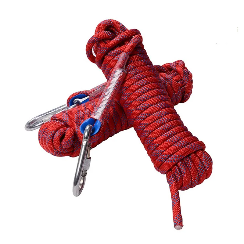 تسلق الصخور حبل شجرة جدار تسلق معدات 10 ملليمتر عالية القوة في الهواء الطلق بقاء النار الهروب حبل السلامة تسلق التبعي