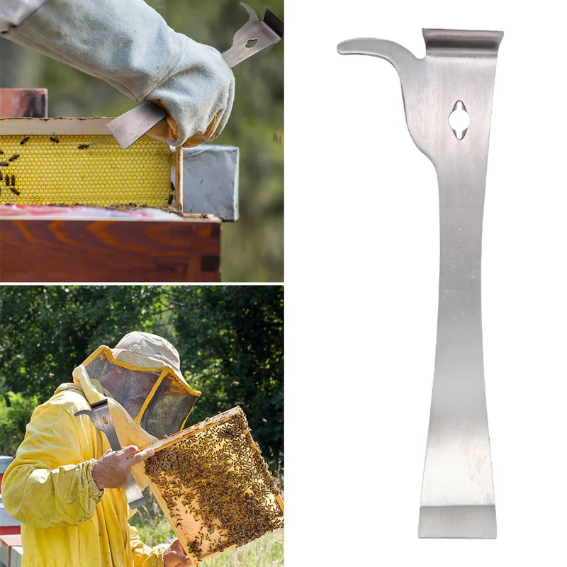 

Bee Tools Stainless Steel Thumb Type Bee Honey Knife Bee Hive Scraper Multifunctional Beekeeping Bee Scraper Cut Honey Knife