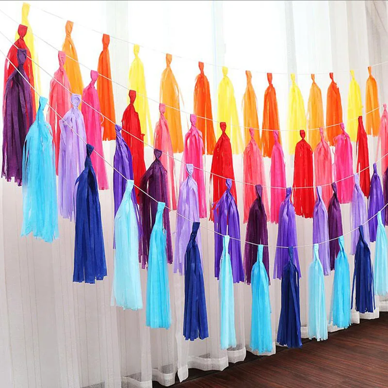 

Metalic Foil Fringe Tinsel Curtain Tassels Garland Wedding Boys Girls Happy Birthday Party Decorations Balloons Accessories