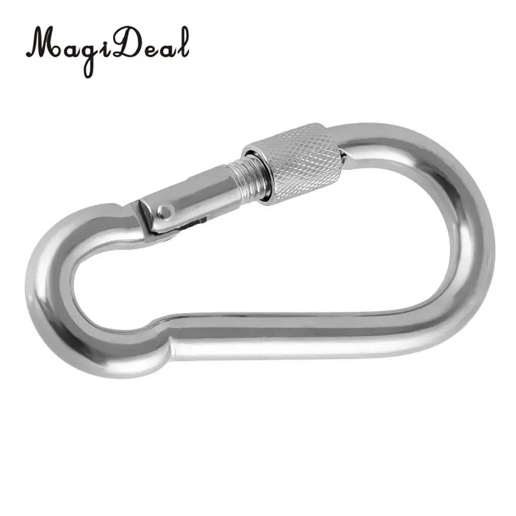 MagiDeal Outdoor Stainless Steel Boat Carabiner Snap Hook Fitting Shade Sail Boat for Camping Hiking Climbing Accessories