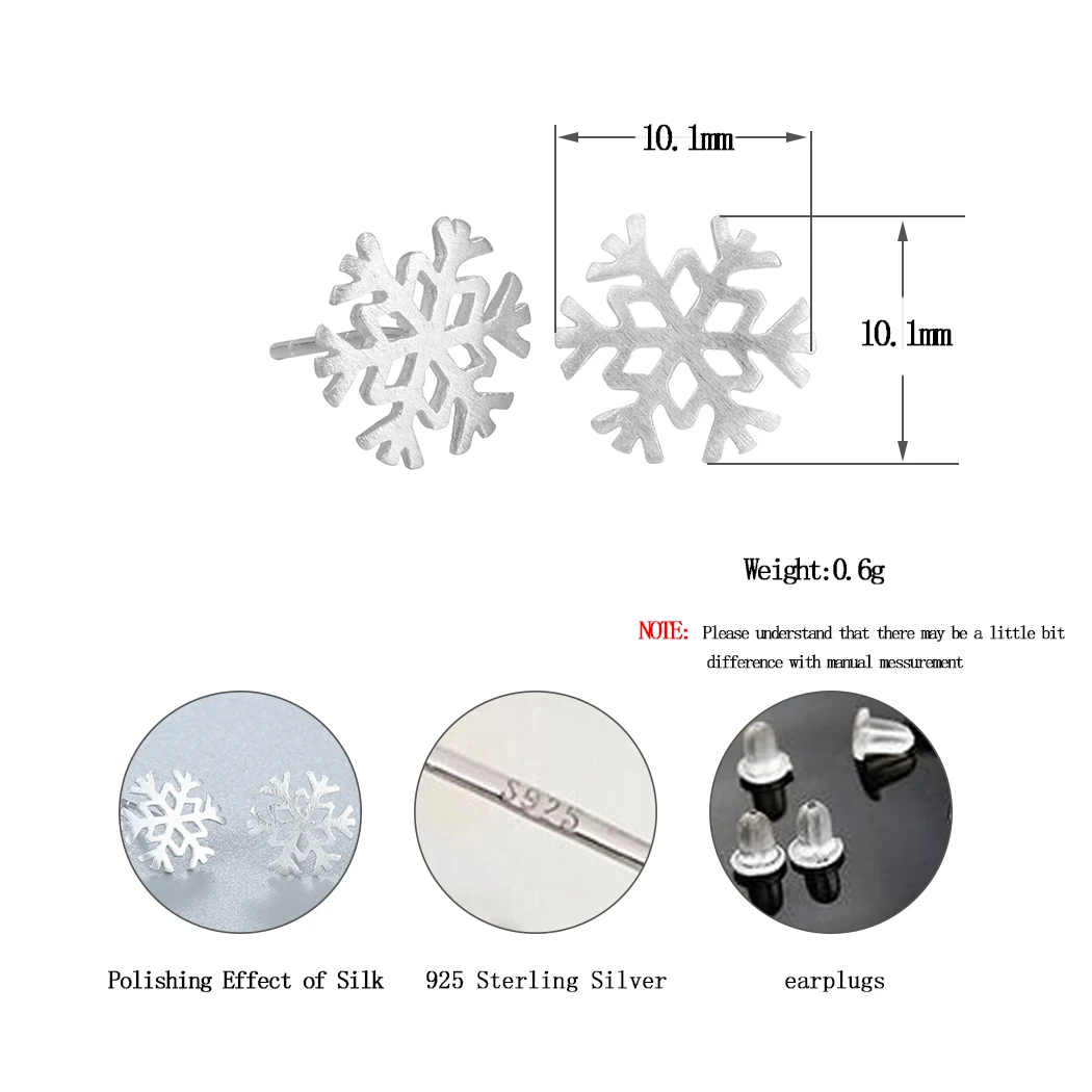 925 пробы серебряные серьги-гвоздики в виде снежинок Эльзы крутые модные зимние Ювелирные изделия женский свадебный подарок подружки невесты серьги из бижутерии