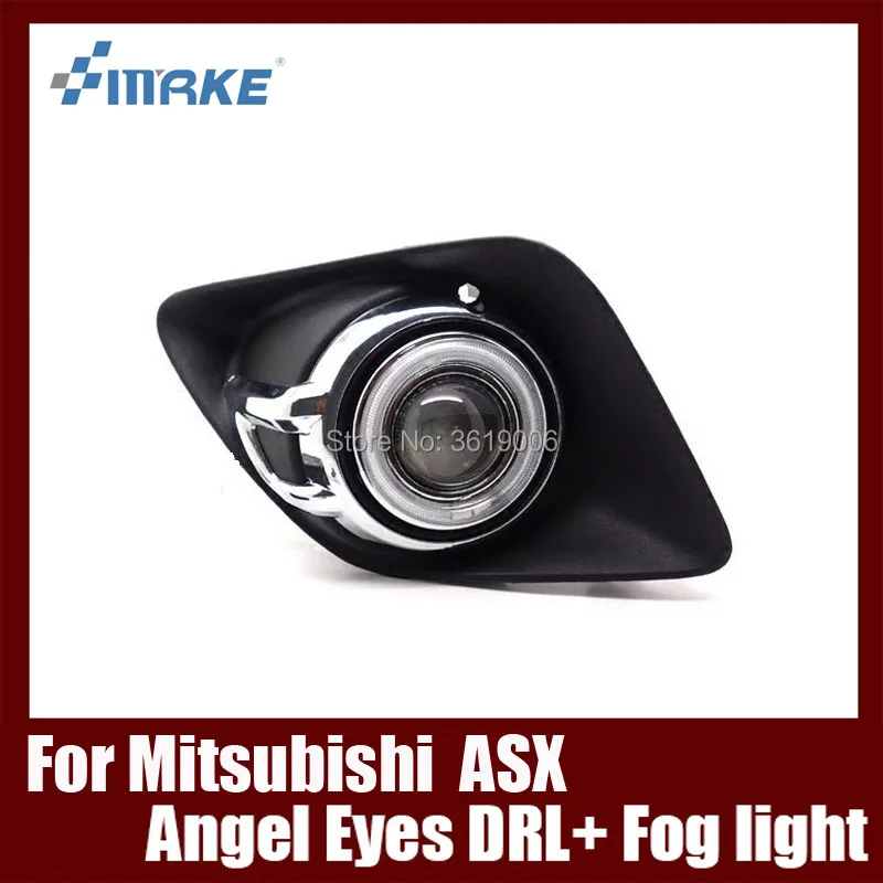 

Fog Lamp Assembly LED Day Light COB Angel Eyes Foglight Daytime Running Light Lens Bumper For Mitsubishi ASX 2011-2012
