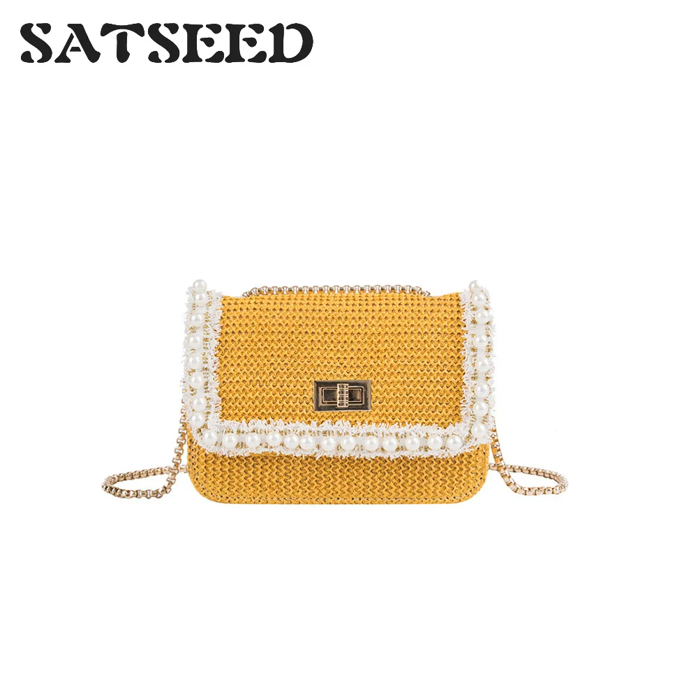 

Sweet Straw Bag Senior Sense Chain Bag Handbags New 2019 Wild Ins Messenger Bag