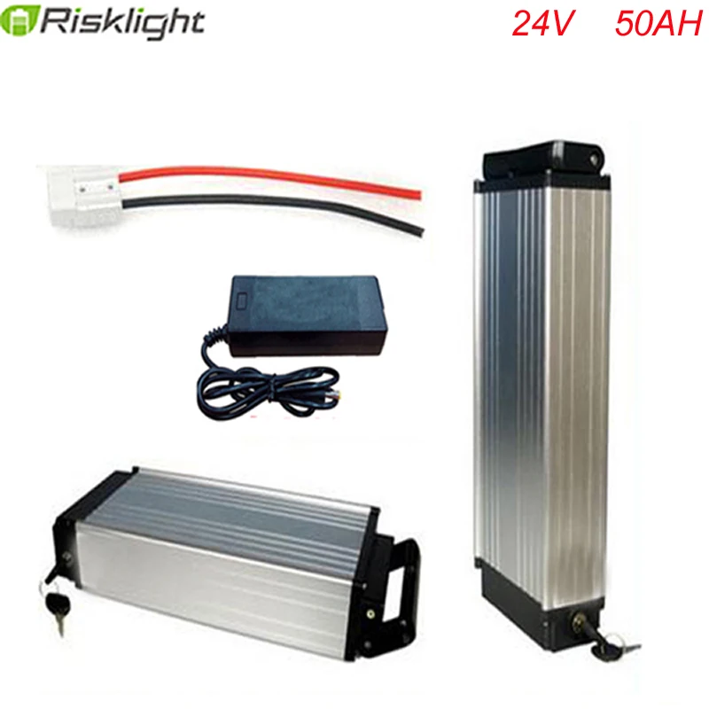 

High power 24v 50ah rechargeable lithium battery 24V rear rack ebike battery with charger and bms For Samsung 18650 cell