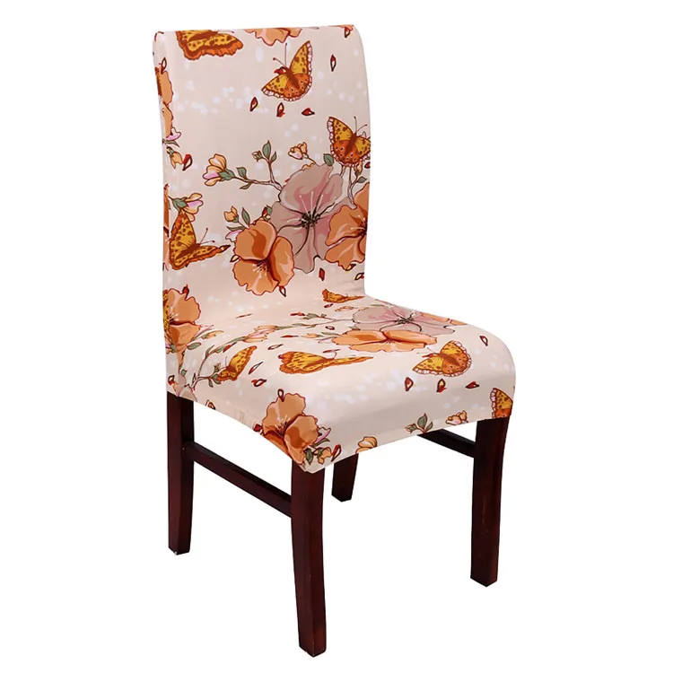 Бабочка печать обеденный чехол для кресла спандекс эластичный стул Протектор Чехол Съемный пылезащитный декоративный чехол для сиденья - Цвет: 22