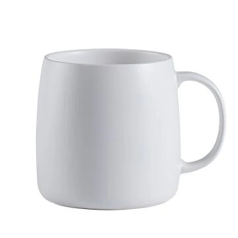 1 х модный стиль керамическая 450 мл кофейная чашка для питьевой воды с ручкой нордическая матовая чашка кружки - Цвет: white
