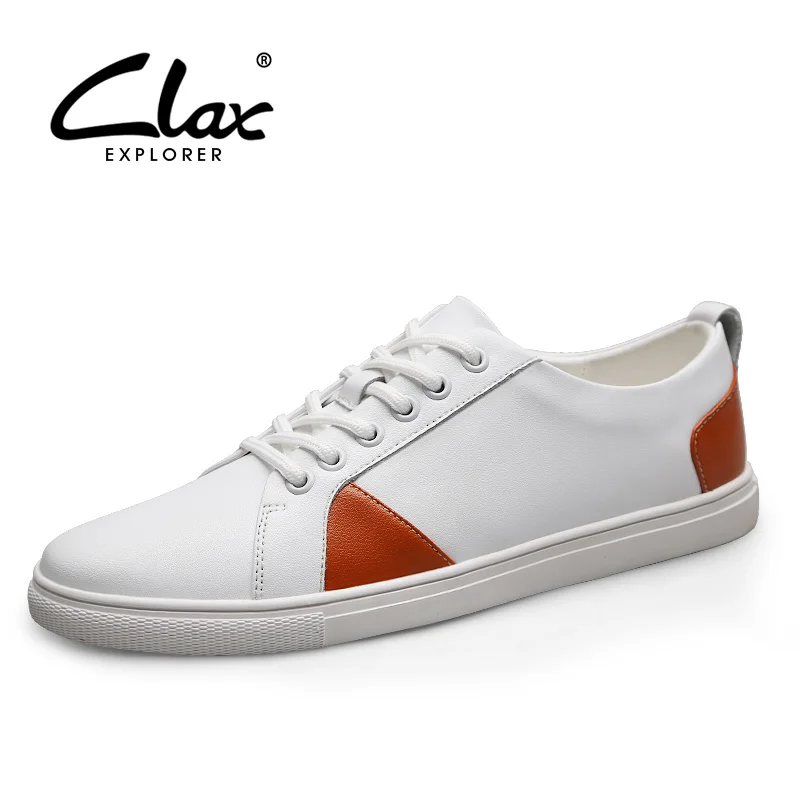 

CLAX Mens Shoes Leather 2019 Spring Summer Fashion Casual Shoe Male Walking Footwear Designer Leisure shoe Soft