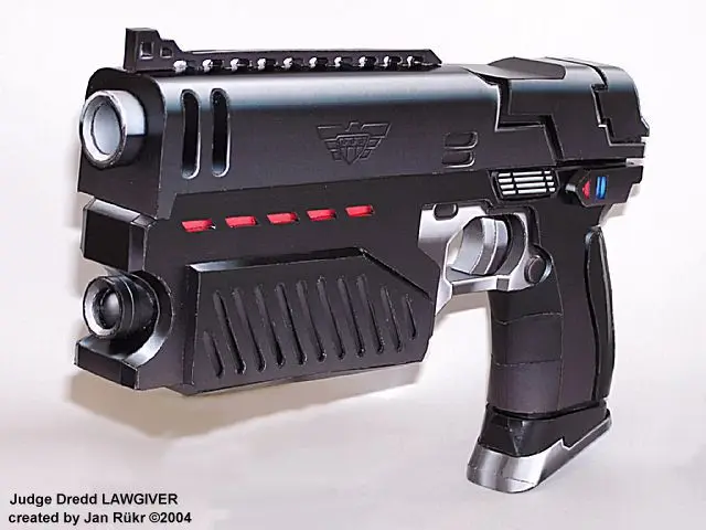 3D Papar модель Judge Dredd пистолет масштаб 1: 1 оружие ручной работы DIY пистолет игрушка для косплея