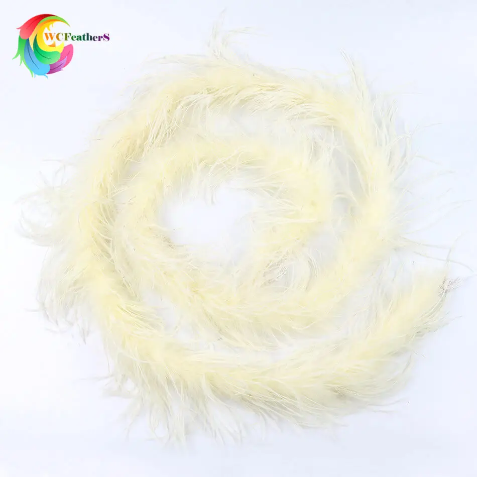 NEW! 2 meters/pc Colorful Ostrich feather boa Wedding/Dance/Apparel Accessories/Decoration feather strip 22Colors for chose - Цвет: color 08