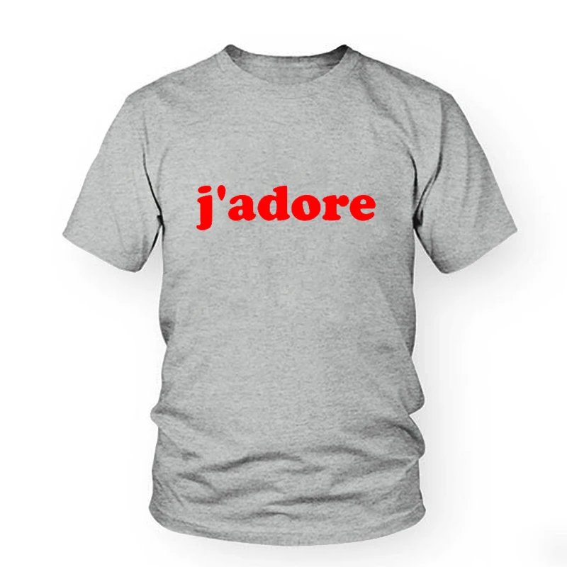 Женская футболка в стиле Харадзюку женские футболки Camisa Feminina French J'Adore хлопковая