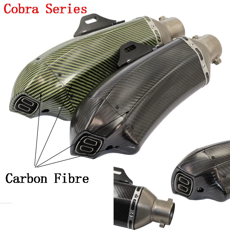 Universal Carbon Fibre Motorcycle Muffler Moto Exhaust pipe TTR YZFR1