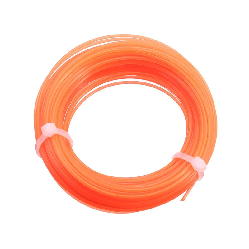 Orange-Red Nylon Trimmer Line Rope Roll Cord Wire String Tough and Flexible for Grass Strimmer Grass Cutting Supplies 15m x 3mm