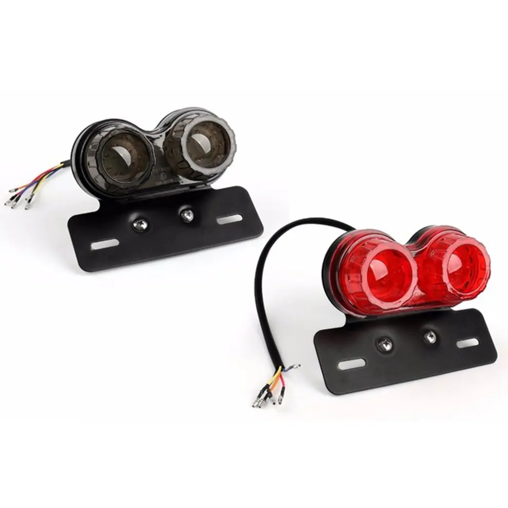 

Universal Motorcycle LED Tail Light Motorbike Rear Lamp License Plate Light with Bracket Turn Signal brake light