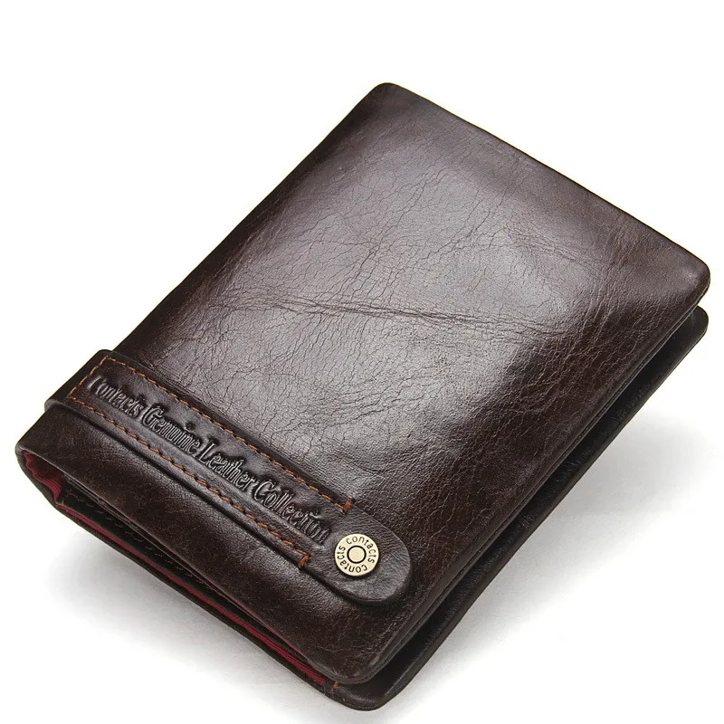 

Vintage Leather Hasp Small Wallet Coin Pocket Purse Card Holder Men Wallets Money Cartera Bag Male Clutch First layer cowhide