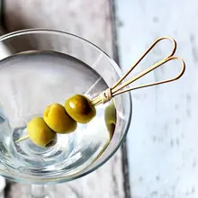 GIEMZA 100 шт Ножничные Коктейльные зубочистки мартини оливки бар декоративные палочки из натурального бамбука Фруктовые палочки ECO Garnishes Держатели