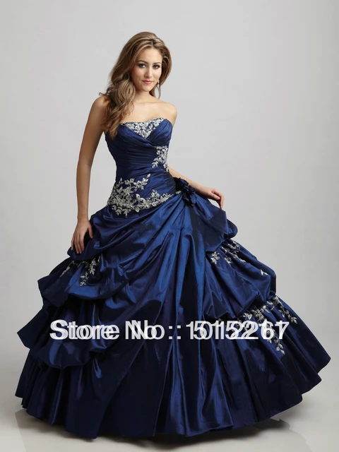 Vintage Style Prom Dresses Blue