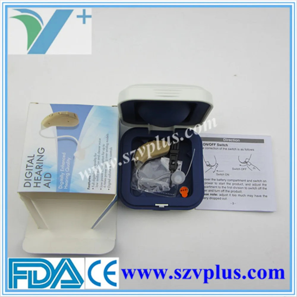 CE FDA сертифицированным цифровой слуховой аппарат для глухих vhp 702 APARELHO auditivo Китай