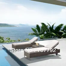 Ротанга уличная мебель двойная люди шезлонг современный шезлонг