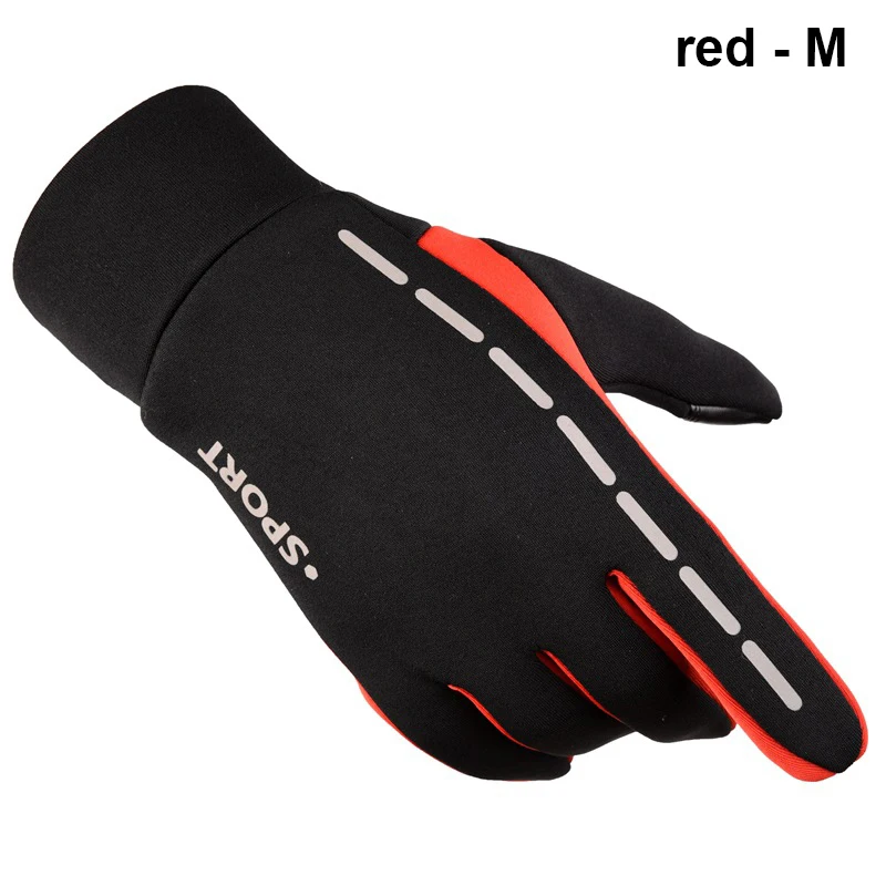 1 пара Для женщин Для мужчин перчатки теплые ветрозащитные Водонепроницаемый для езды на велосипеде восхождение зимние уличные BS88 - Цвет: Красный