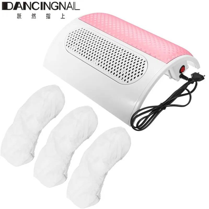 

220v 36W Nail Suction Dust Dirt Collector Machine Vacuum Cleaner With 3 Fans + 3 Bags UV Gel Salon Manicure Equipment EU Plug
