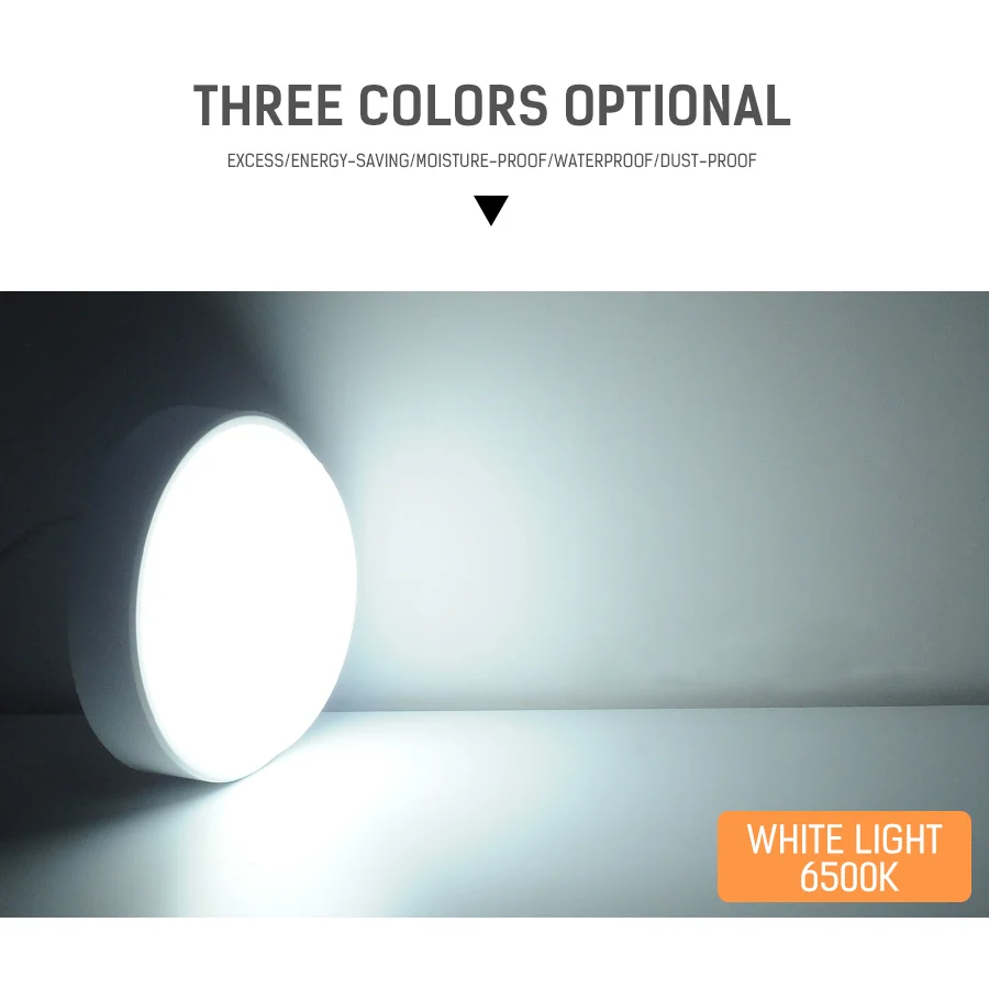  LED Ceiling Lamp Bathroom Ceiling Light 100-265V Surface Mounted Waterproof Light 16W/20W Indoor Ou - 32993613505