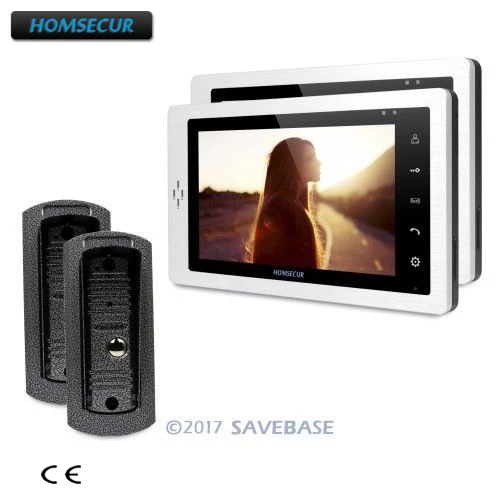 

HOMSECUR 2C2M Kit 7" Hands-free Video Door Phone Intercom System+Dual-way Intercom